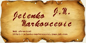 Jelenko Markovčević vizit kartica